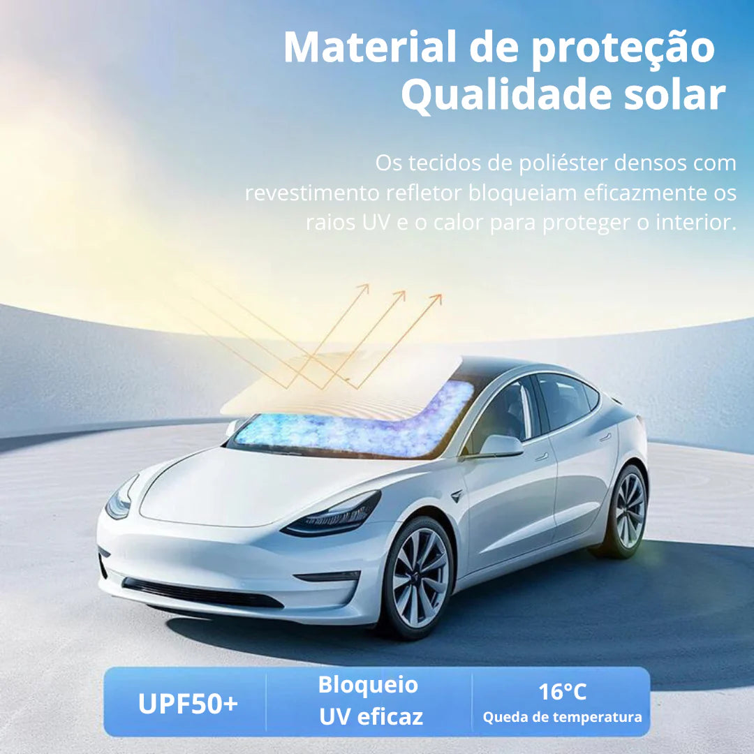 Guarda-sol para automóvel - 50% DE DESCONTO + 3 ANOS DE GARANTIA GRÁTIS