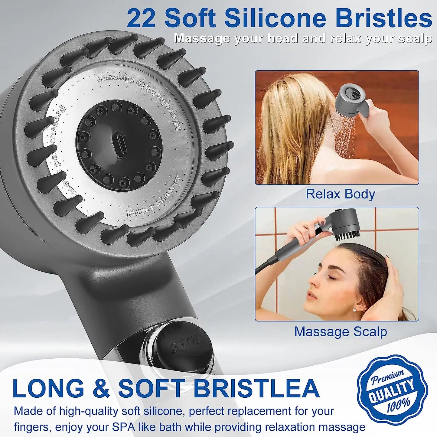 MULTIFUNCTIONAL SHOWER HEAD | 3 FILTERS + WALL MOUNT FREE